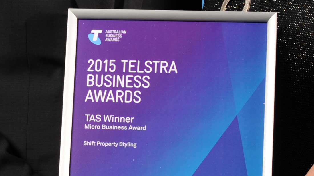 Telstra Business Award win for Shift Property Styling