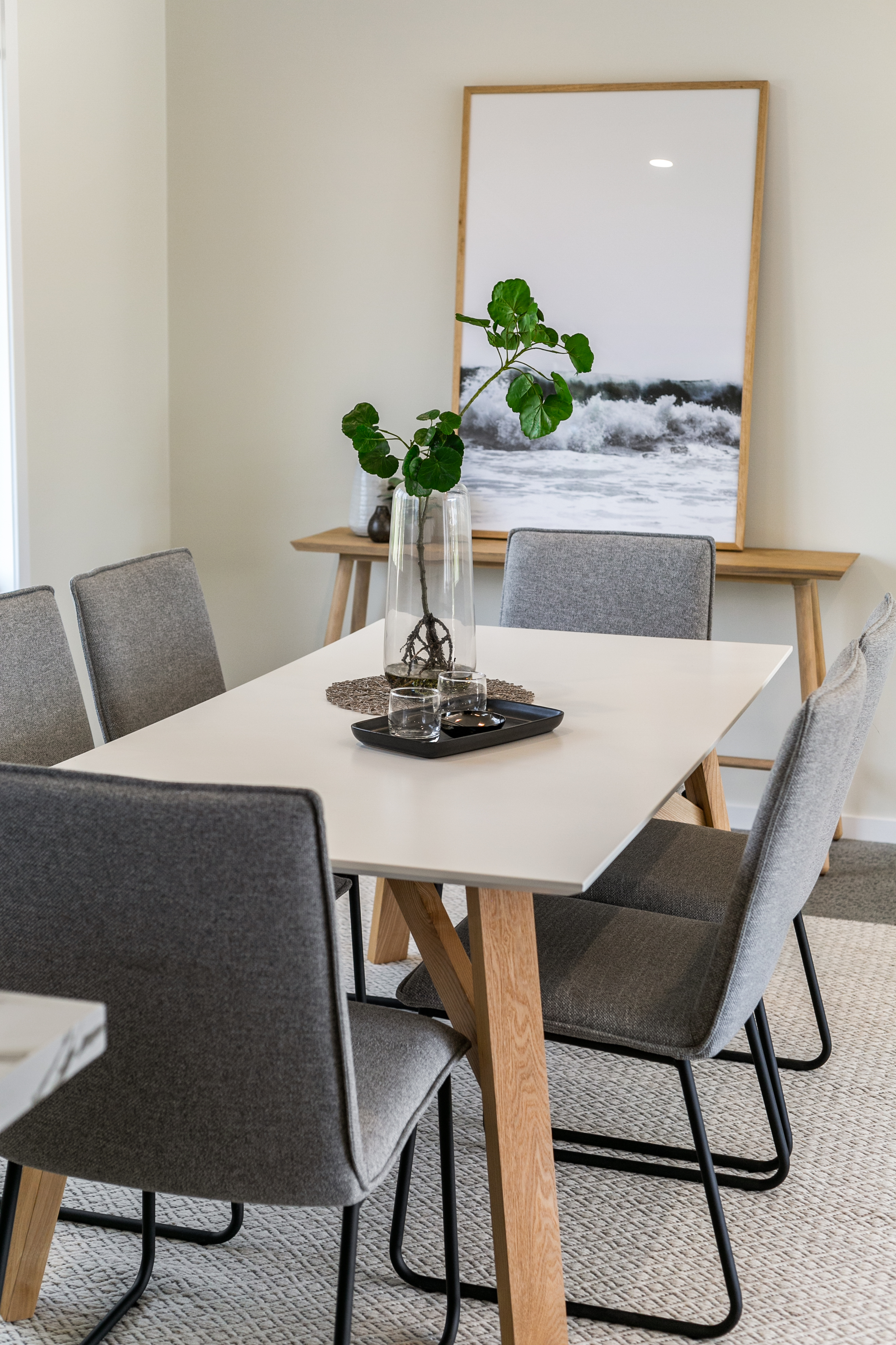 Builder display home dining interior styling
