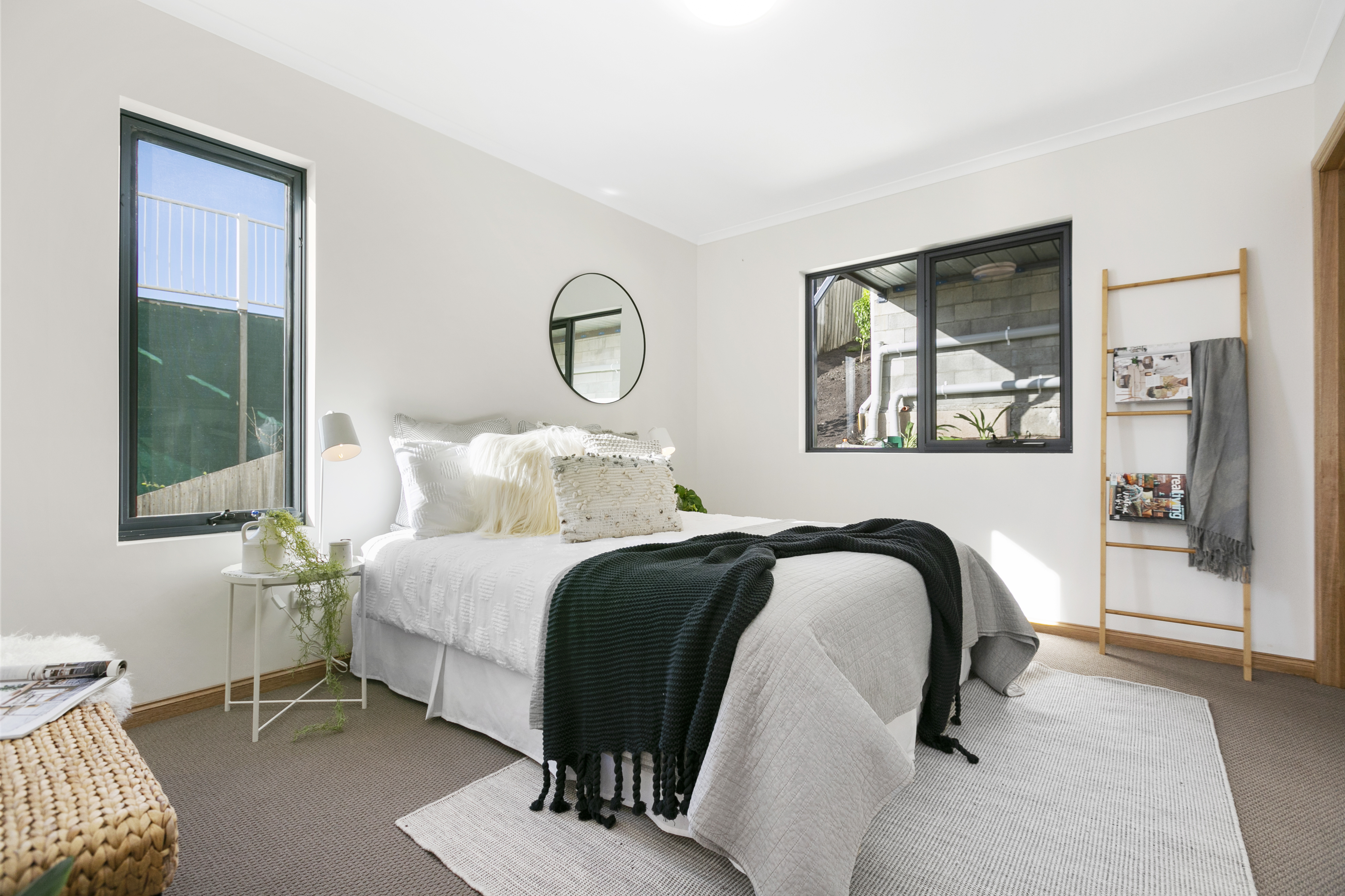 Classic modern interior styling bedroom Hobart